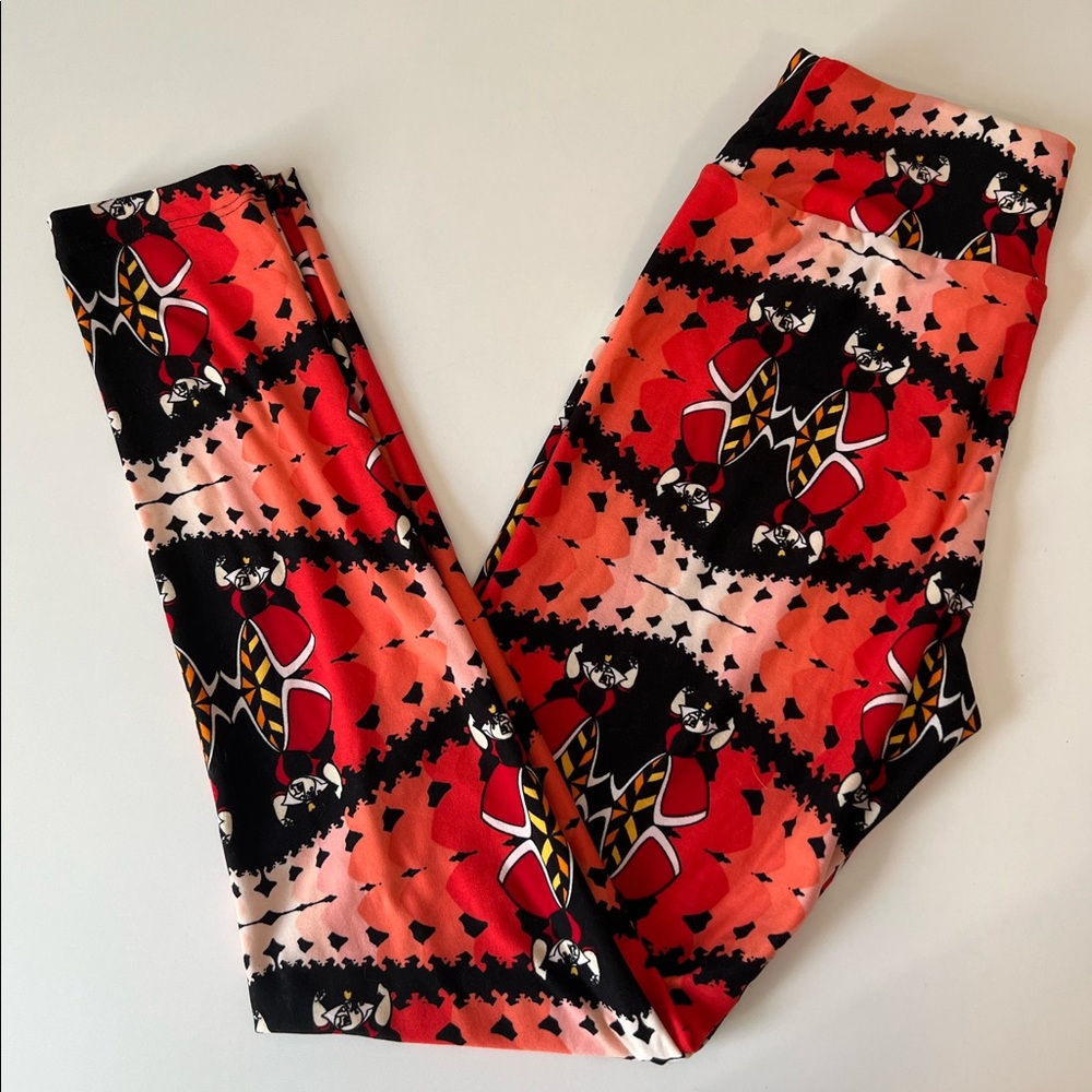 Disney Villains LuLaRoe Leggings - Queen of Hearts - Red - OS - Preowned